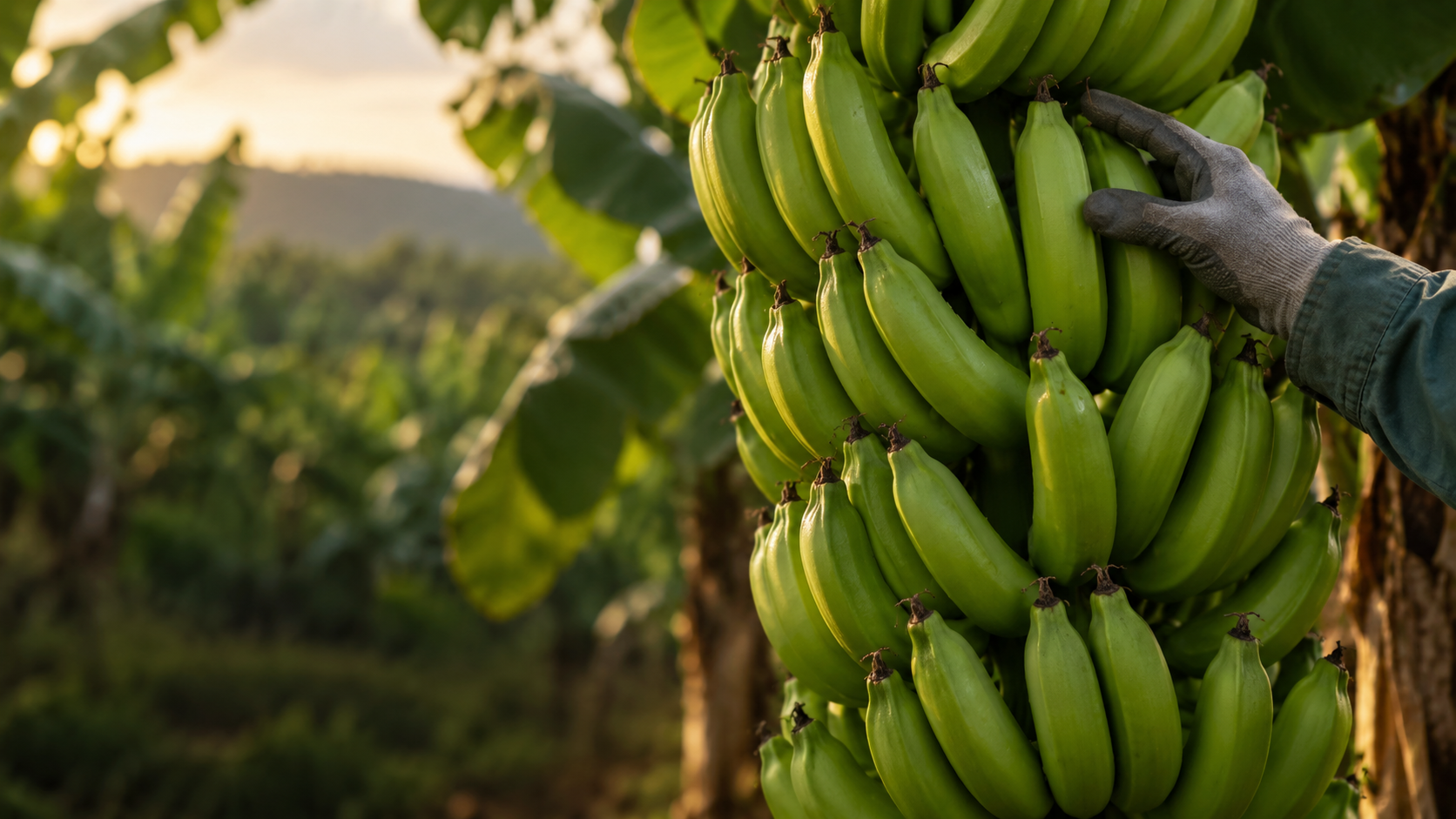 Selección de banano verde de exportación FRUPEX
